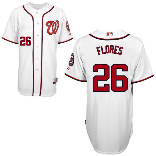 Best Washington Nationals 26 Jesus Flores White Cool Base MLB Jersey Baseball MLB Jerseys